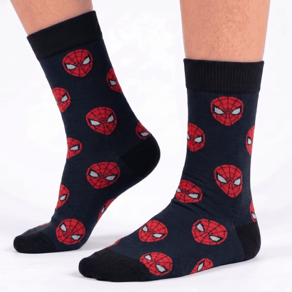 Meia Infantil Marvel Cano Médio Unissex Capitão América Hulk Sonic Homem Aranha Confortáve Antiderrapante Super Heroi