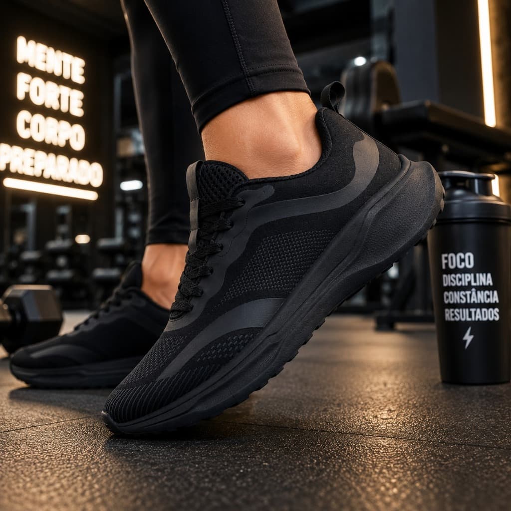 Tênis Academia Masculino Feminino Super Confortável Leve Antiderrapante Caminhada Corrida Casual 44 45 46 47