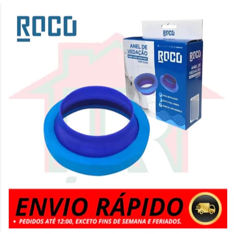 Anel de Vedação de Vaso Sanitário Com Guia Bacia Sanitária Roco