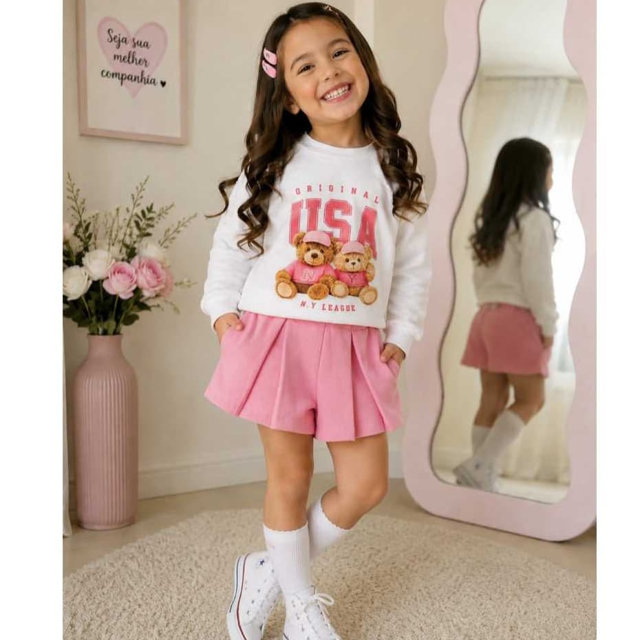 Conjunto Infantil Menina Inverno Frio