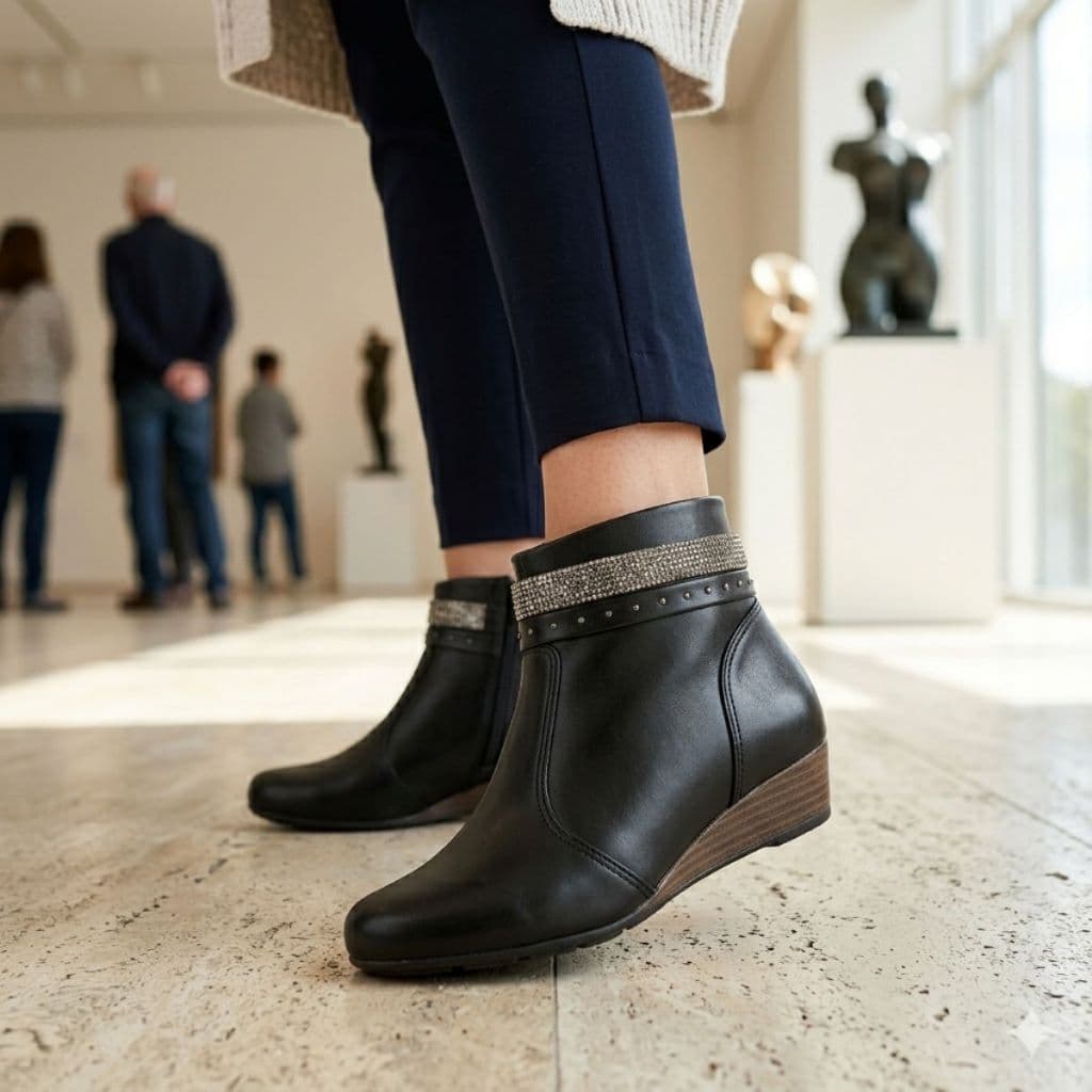 Bota Cano Curto Anabela Ultraconforto Modare 7076.113