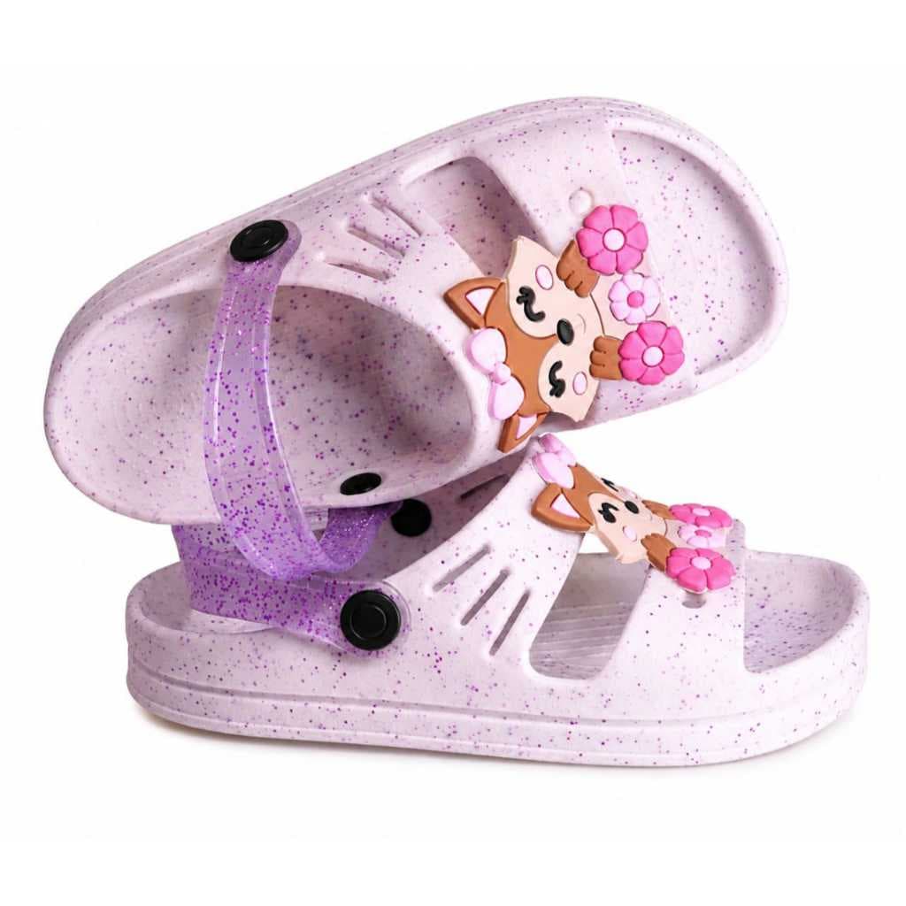 Papete Infantil Sandália Menina Personalizado Raposa Babuche Confortável Leve Macio antiderrapante