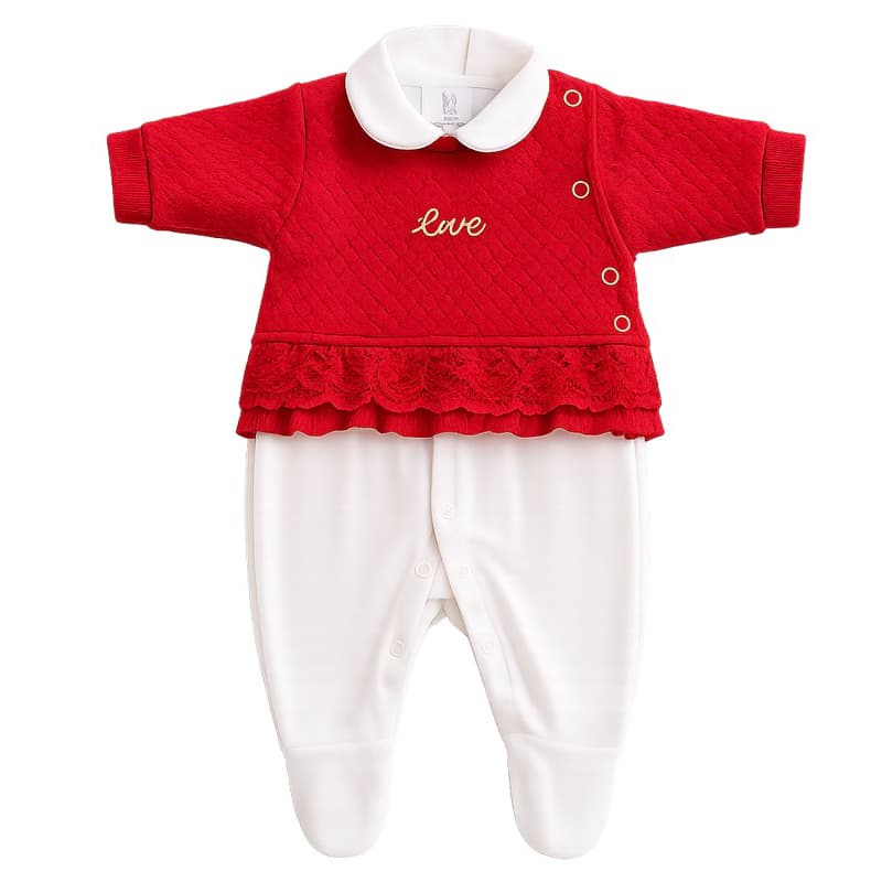 Roupa Bebê Reborn Boneva veste Boneca Loulou de 34 a 38 cm Roupinha Menina vermelho