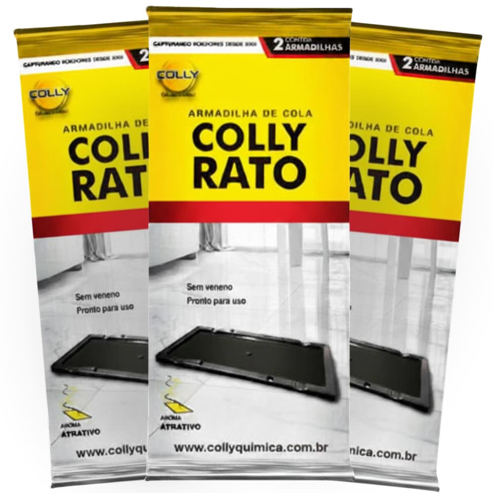Kit 3 Pares Placa Adesiva Colly – Alta Fixação para Captura de Insetos Rasteiros Casa