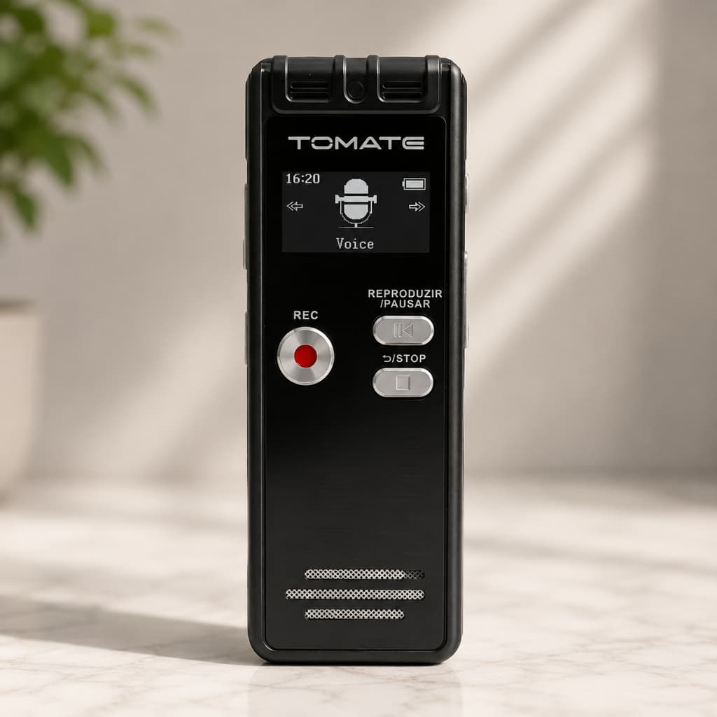 Gravador de Voz Digital 8GB Com Tela LCD Tomate MT-559