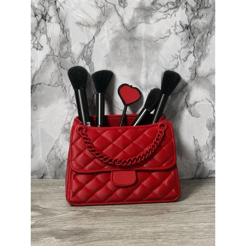 Porta Pincel Maquiagem Organizador Luxo Estilo Bolsa penteadeira