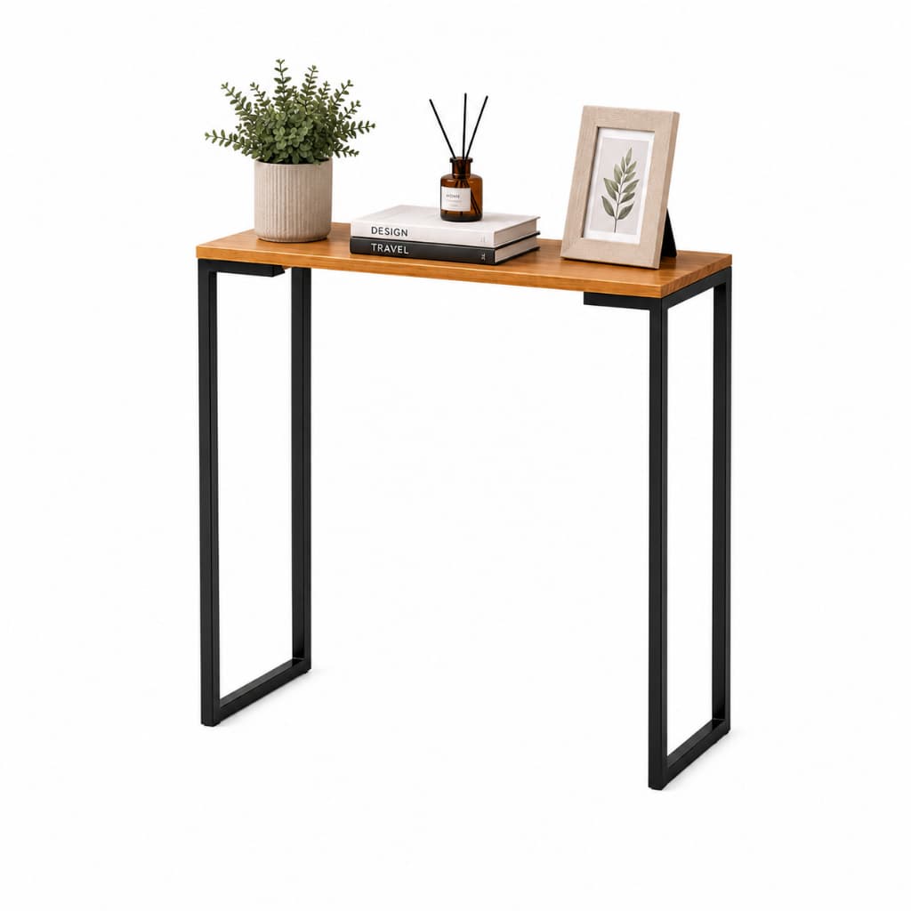 Aparador Estilo Industrial Slim 75x70 Mesa Decorativa Cantinho do Café