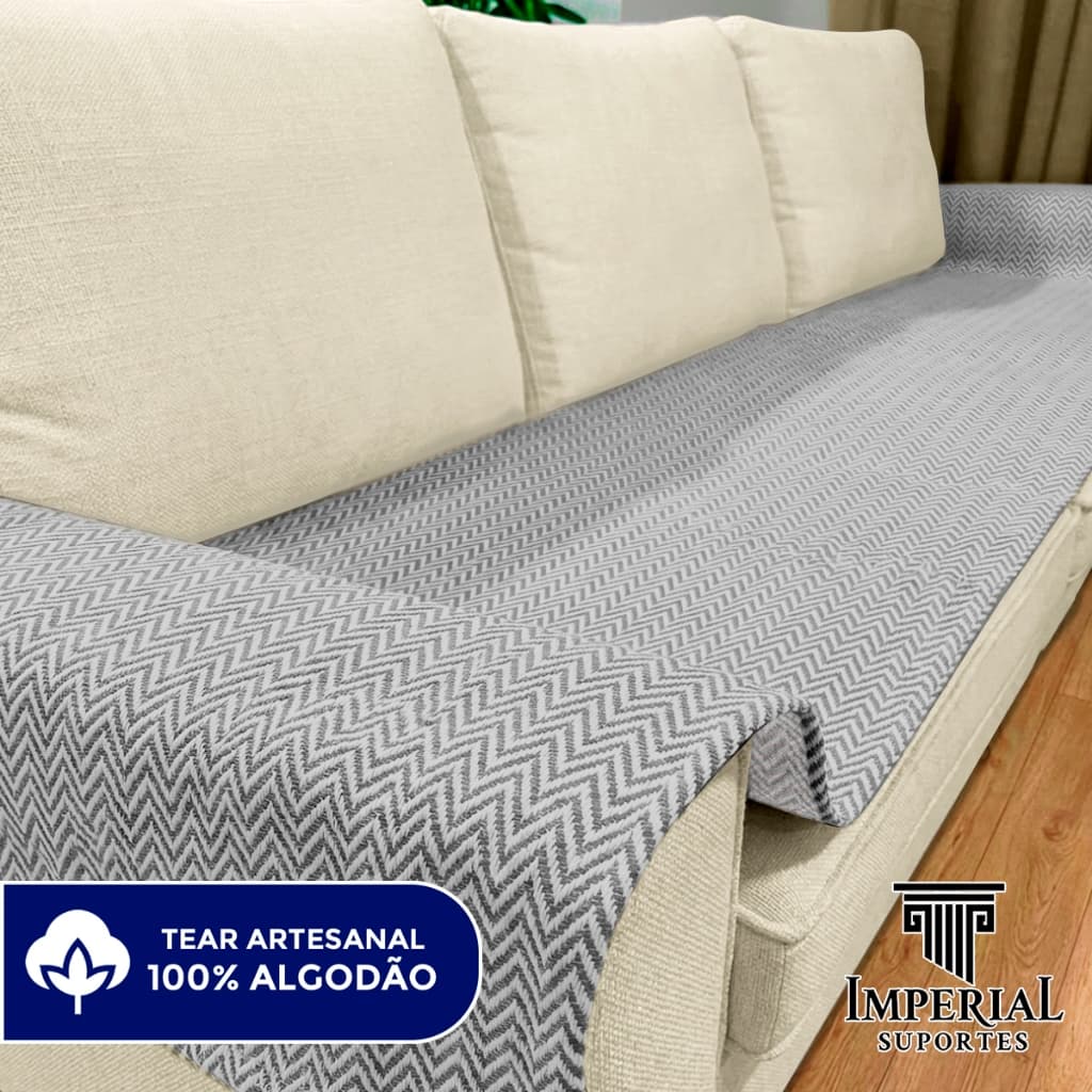Capa Protetora Assento de Sofá 100% Algodão Resistente Proteção Conforto Lavável a Máquina