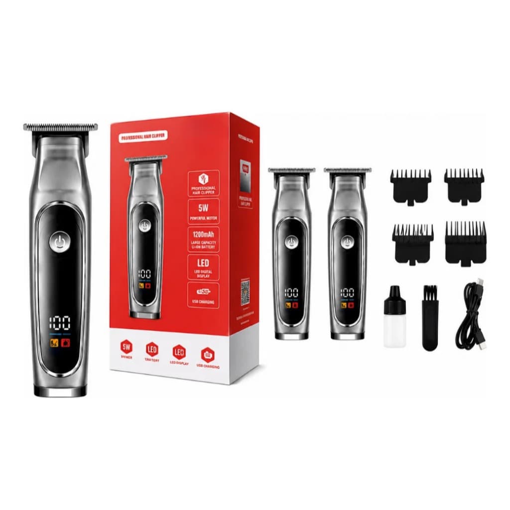 Máquina Acabamento Sem Fio Corta Cabelo Profissional Premium