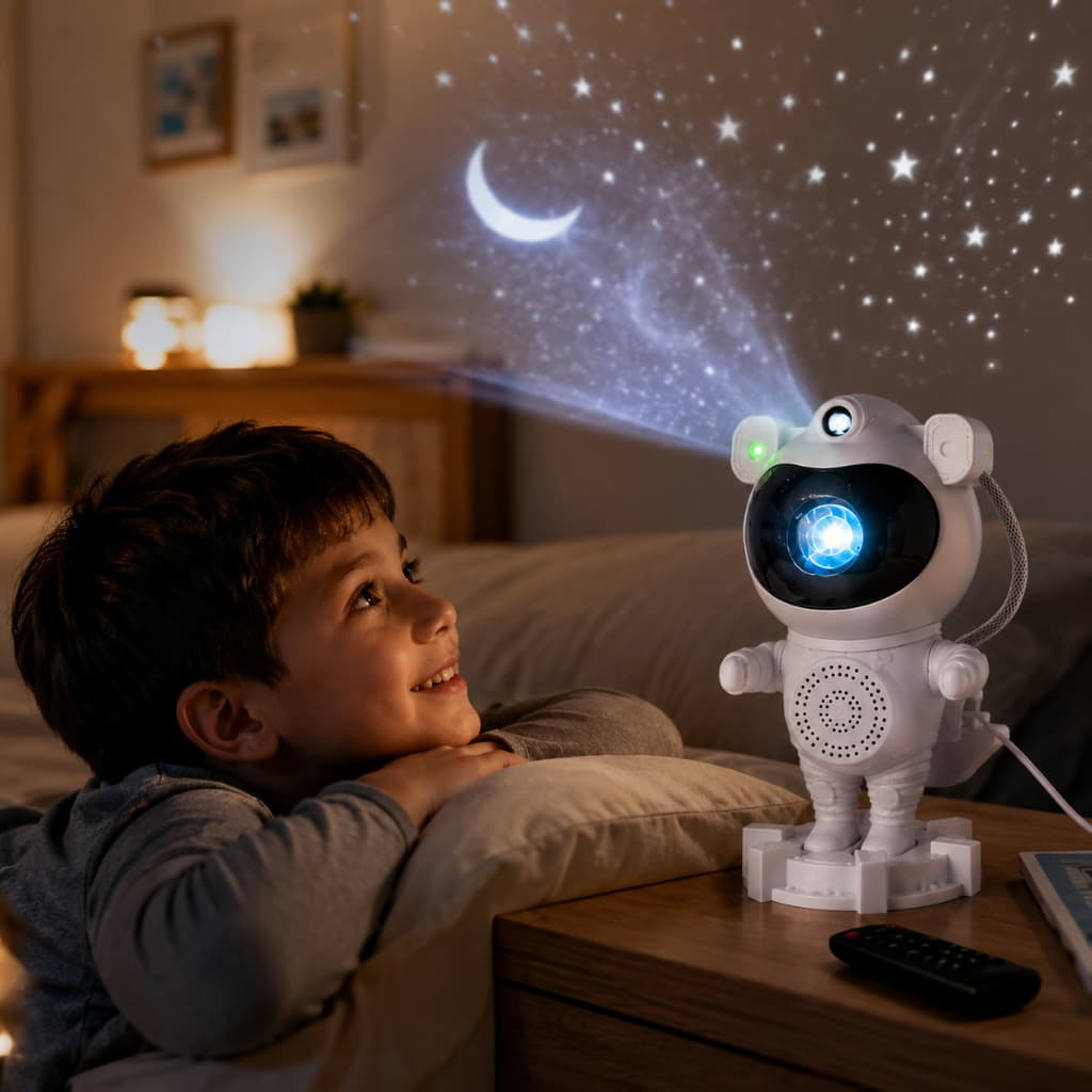 Astronauta Projetor Noite Luz Céu Estrelado Estrela com BLUETOOTH LED com som Astronauta Tamanho Grande