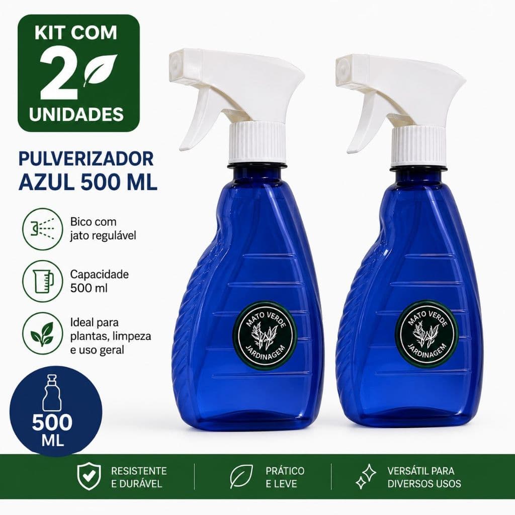 PULVERIZADOR 500 ML KIT COM  2 UNIDADES PRODUTO MATO VERDE JARDINAGEM