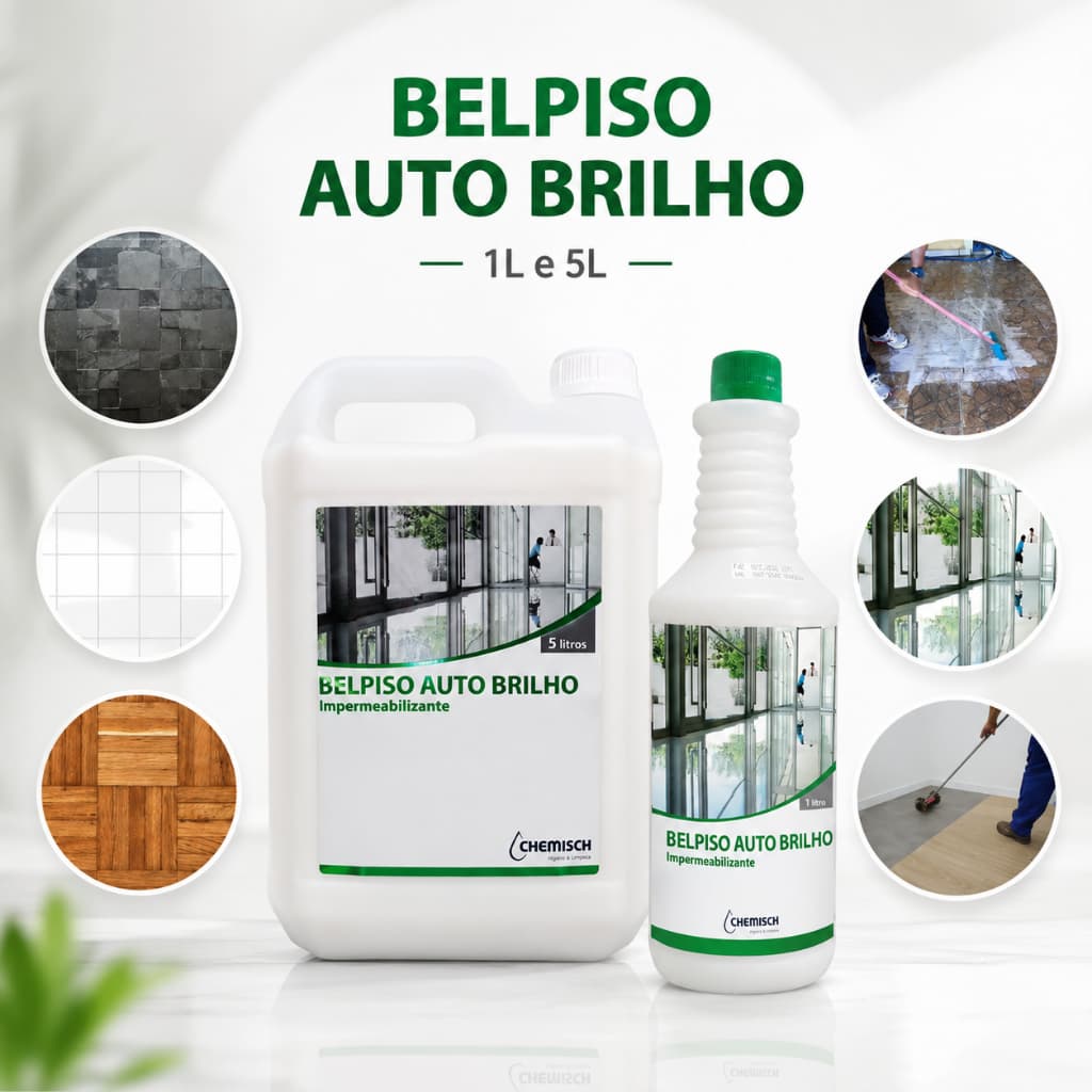 Belpiso Auto Brilho Chemisch – Brilho Imediato para Todos os Tipos de Piso