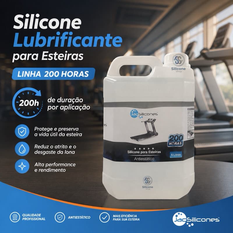 Silicone Lubrificante para esteiras 200 horas 5 Litros Jac Silicones