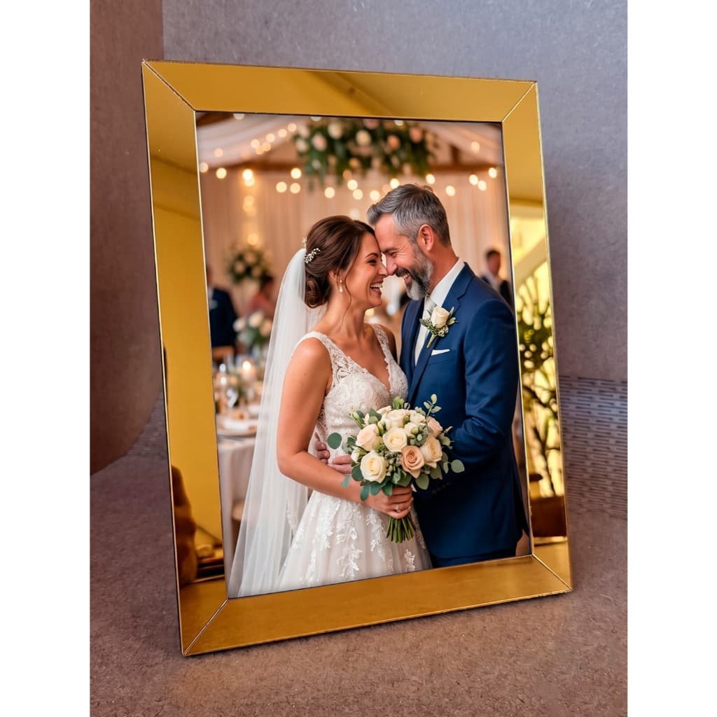 QUADRO PORTA RETRATO 15X21 EM ACRÍLICO ESPELHADO OU PEROLADO KIT COM 2/3/4/5 LUXO PREMIUM