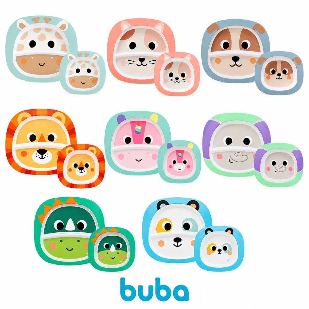 Kit Prato + Tigela Bowl Infantil Buba – Refeições Mais Divertidas