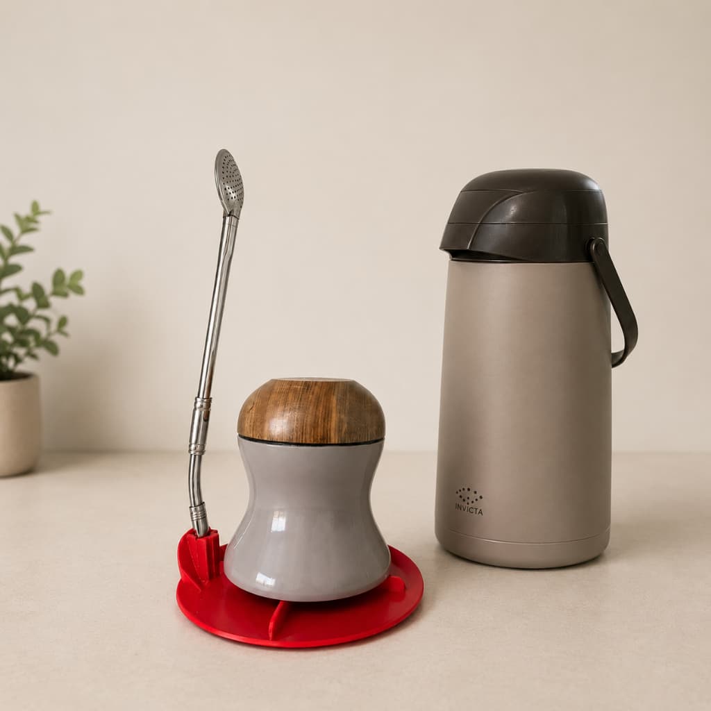 Suporte para secagem de cuia e bomba de mate chimarrão utensílios para mate chimarrão organizador