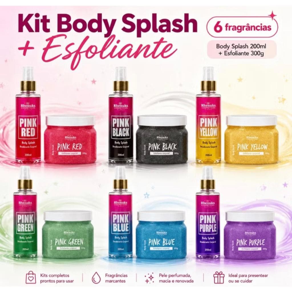 Kit Perfeito Body Scrub (esfoliante) + Body Splash Rhenuks 💖