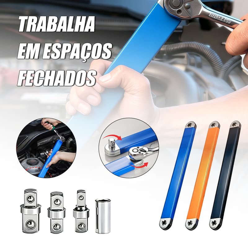 Barra Extensora Adaptador Catraca Multifuncional Para Soquete Trabalhos Mecânicos Automotivos