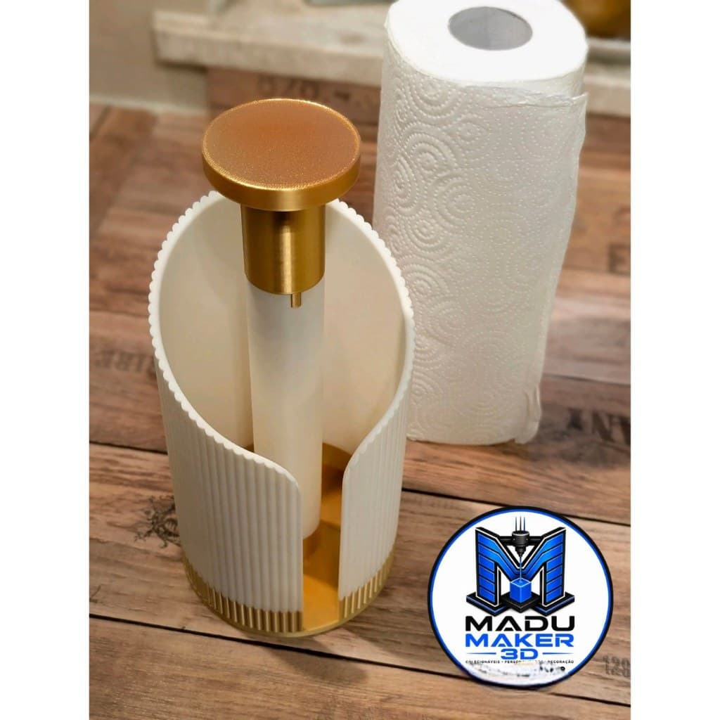 Porta Papel-Toalha Moderno em Impressão 3D | Suporte Elegante para Cozinha