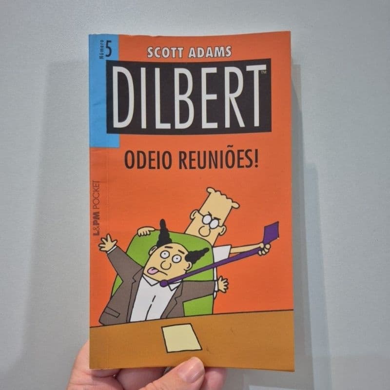 livro de bolso Dilbert odeio reuniões tirinhas