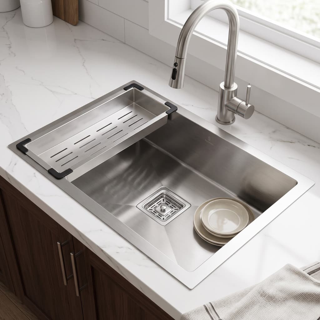 Cuba Gourmet Quadrada Aço Inox 304 Escovada 60x40cm Premium