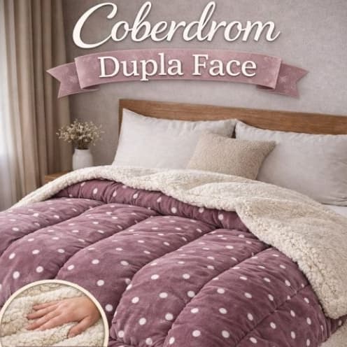 Coberdrom Queen Poá Petit Dupla Face | Conforto e Estilo para o Inverno