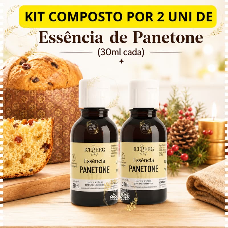 KIT ESSÊNCIA DE  PANETONE CHOCOTONE 30ML CADA 2 UNIDADES TOTAL