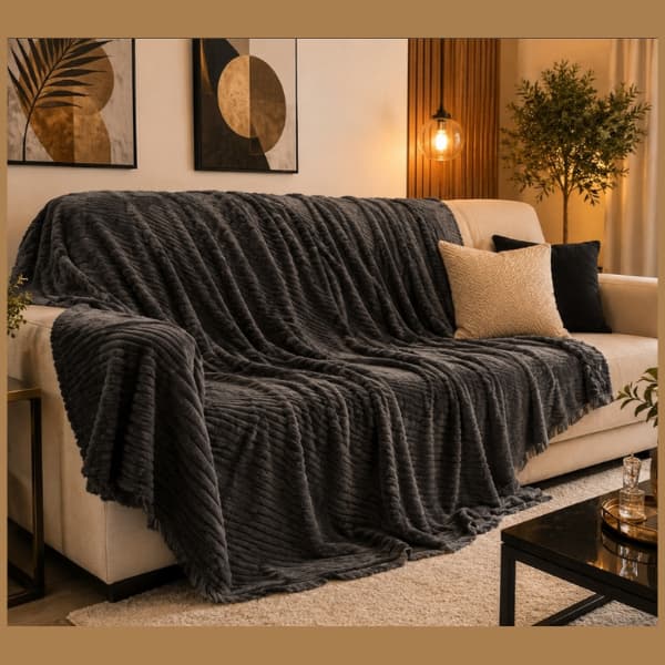 Manta para Sofá Grande e Poltrona 2,10x1,20 Luxuosa Decorativa Várias Cores