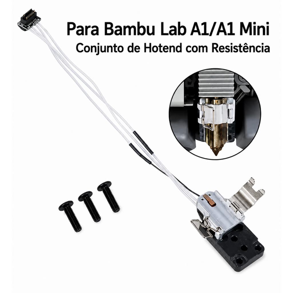 Conjunto de Aquecimento Atualizado para Hotend Bambu Lab A1/A1mini