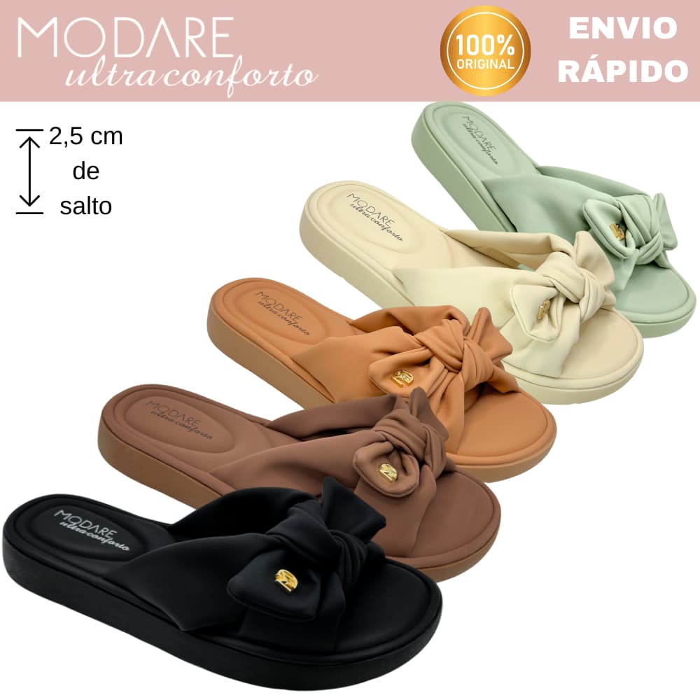 Tamanco Modare 7208.101 2,5cm Flatform Confortável com Design Moderno e Calce Fácil