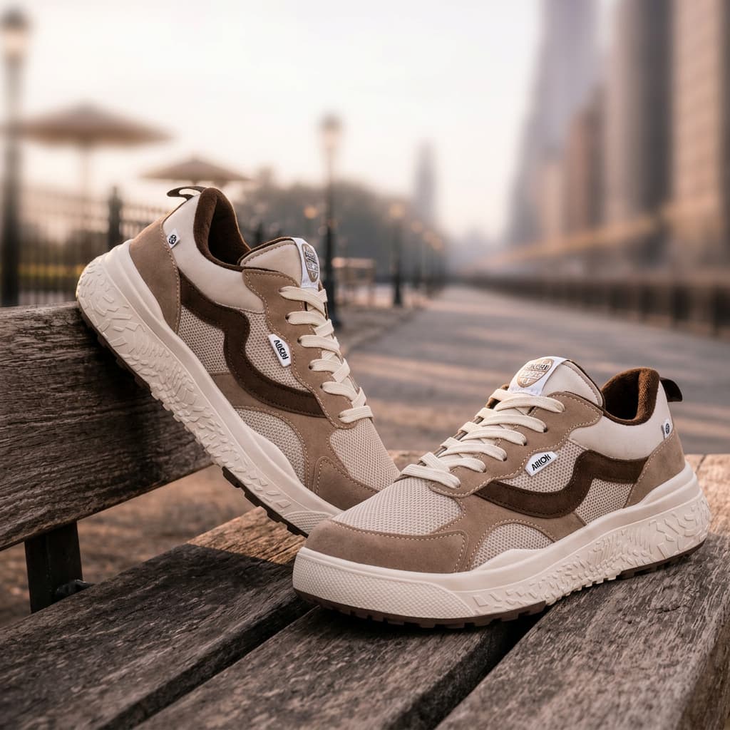 Tênis AKION Masculino Feminino Streetwear Camurça Confortável Academia Corrida