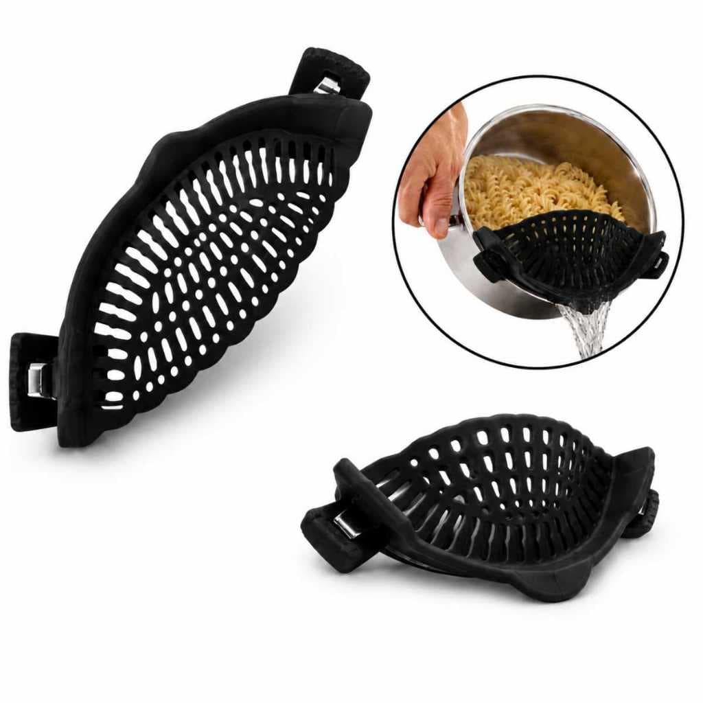Escorredor De Panela Ajustável Silicone Universal Escorre Macarrão