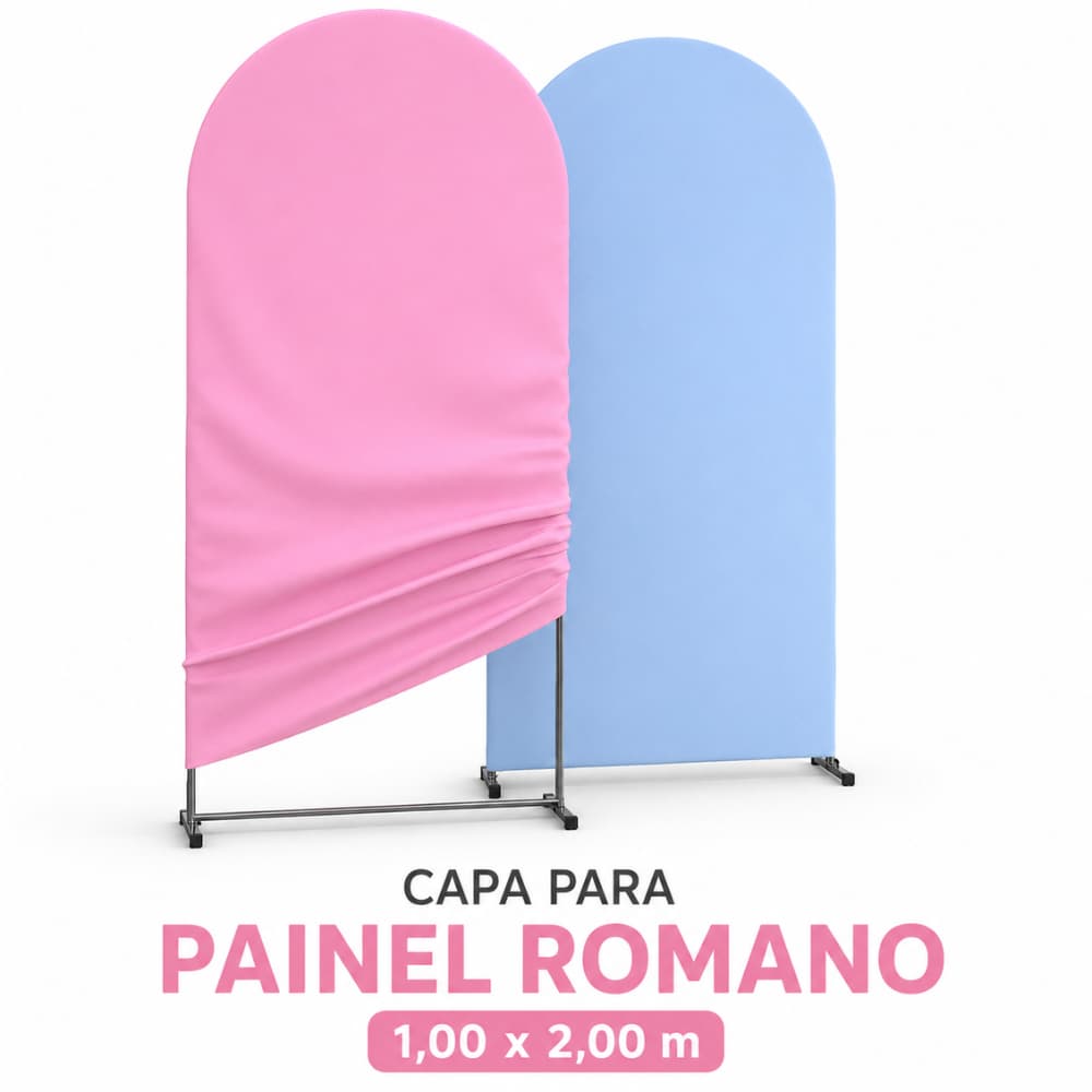 Capa Para Painel Romano Dupla Face 2,00x1,00m Malha Gel Decoração Festa Varias Cores