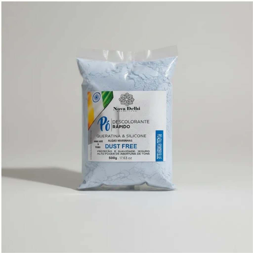 Pó Descolorante Azul Efeito Rápido 500G-Nova Delhi
