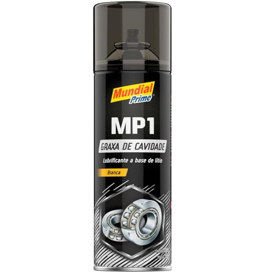 Graxa Branca Spray 300ml / Protetor De Cavidade / Corrente / Dobradiça - Mundial Prime