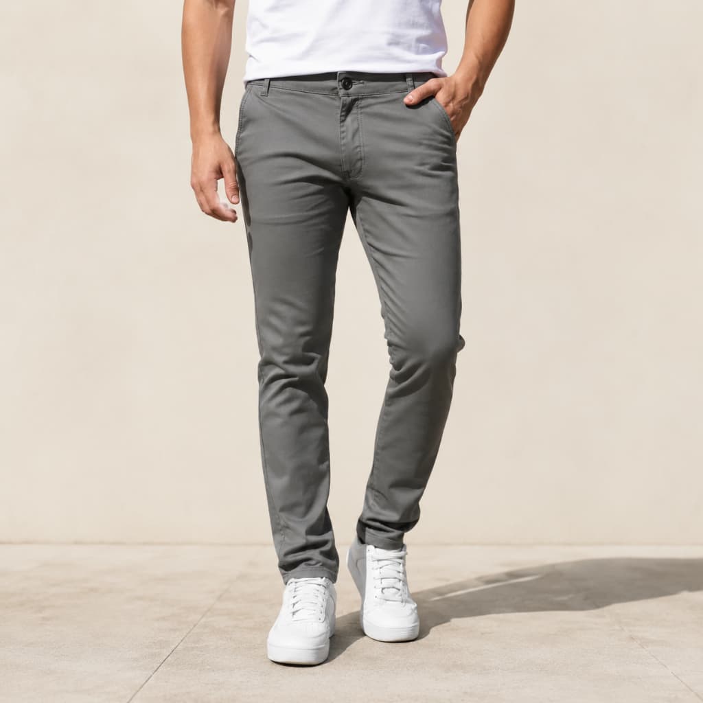 Calça Sarja Masculina Skinny Confortável Casual Elastano Ideal Dia a Dia Modelagem Moderna Slim Fit Estilosa Homem