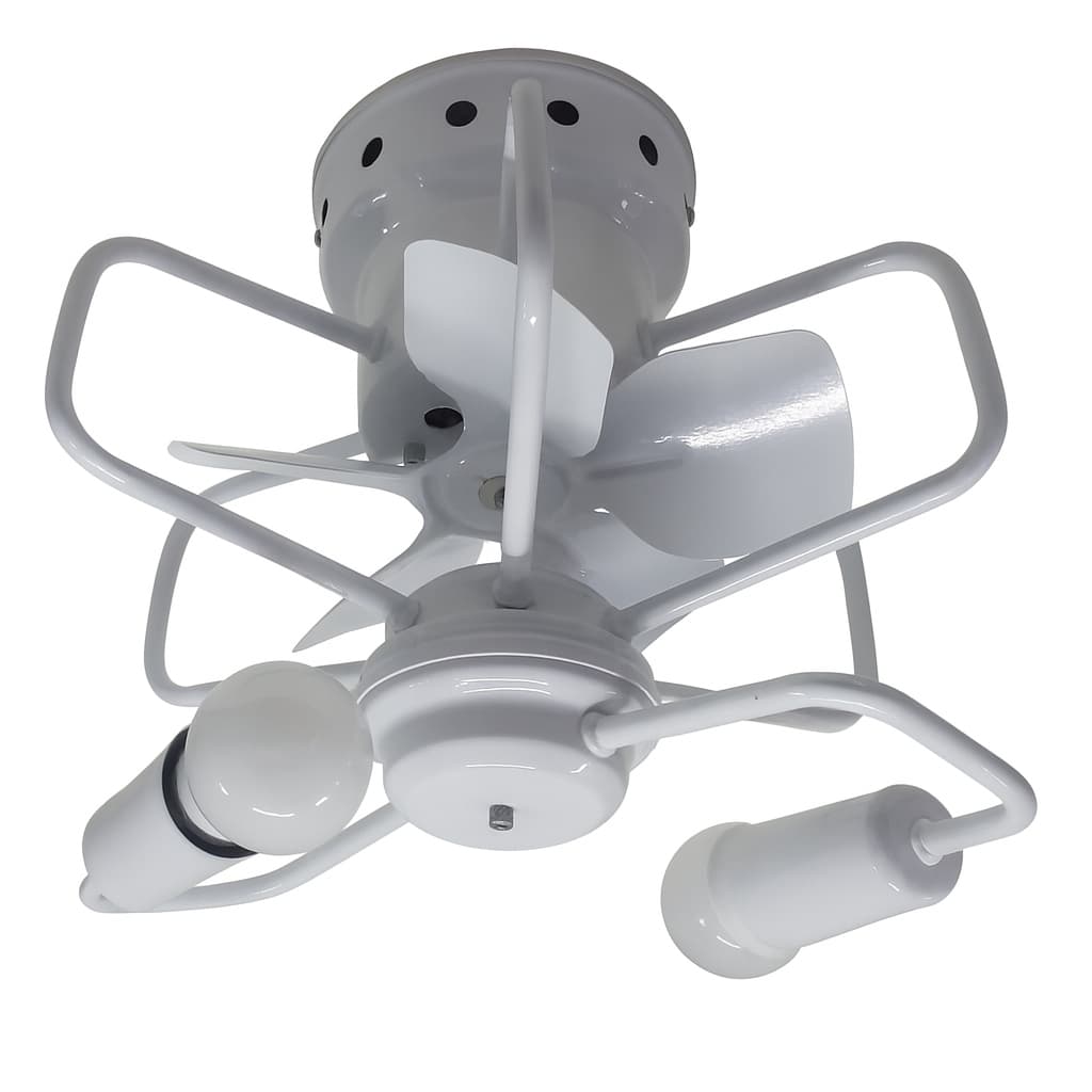 Ventilador de Teto Potente Pequeno Silencioso com Motor WEG Bivolt cor Branco 8095