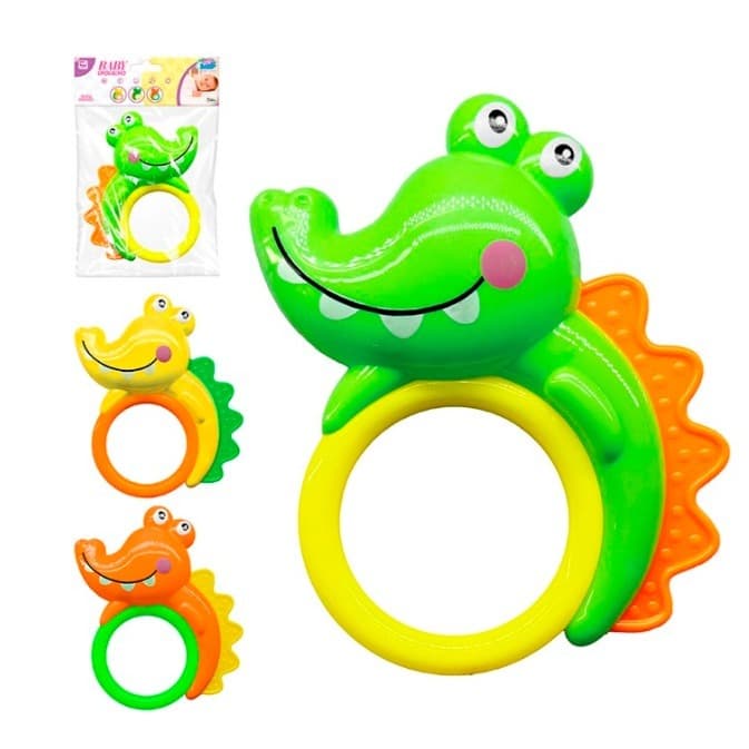 Chocalho Baby Crocodilo Sortido - Brinquedo para bebês e crianças pequenas