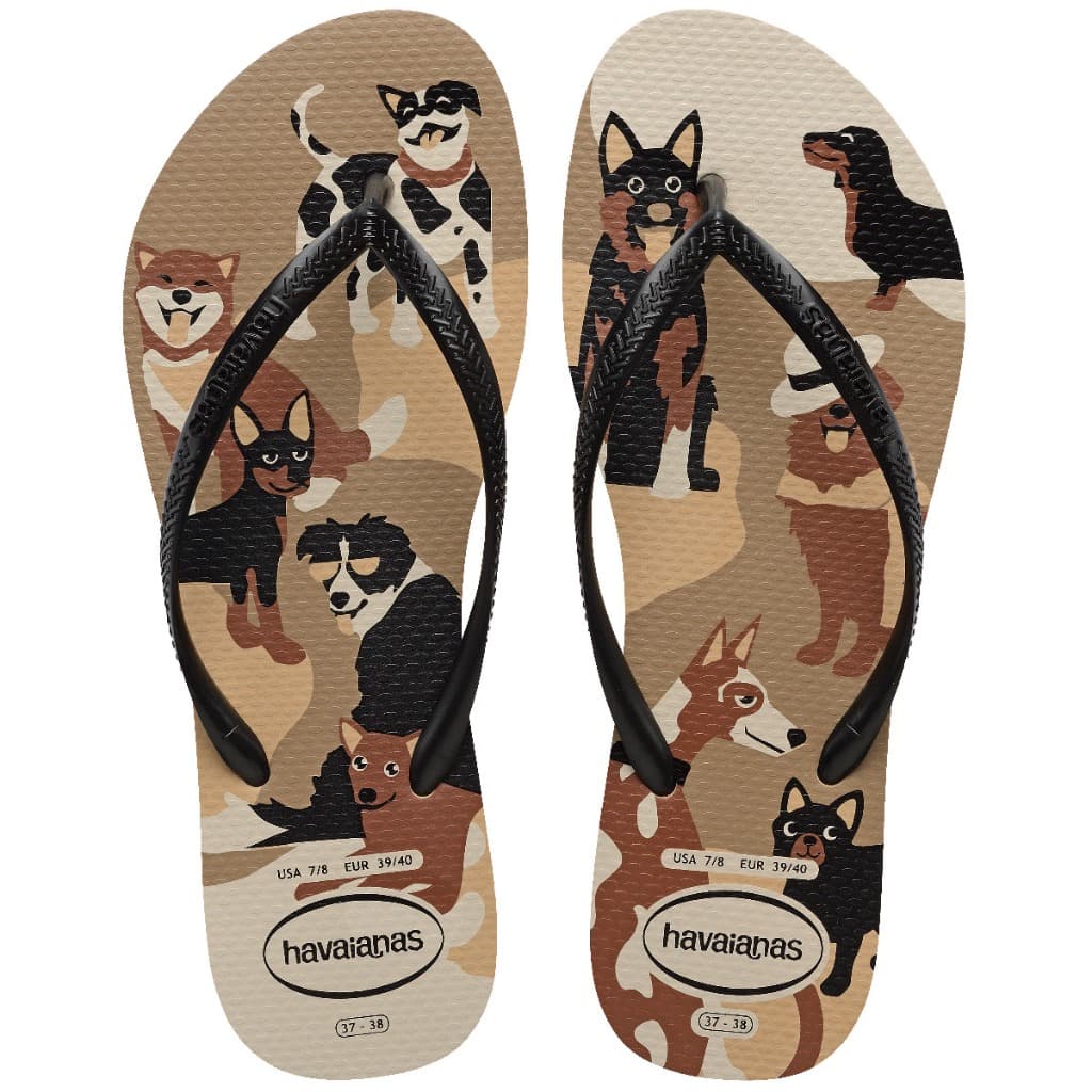 Chinelo Feminino Havaianas Slim Pets Cachorro Gato