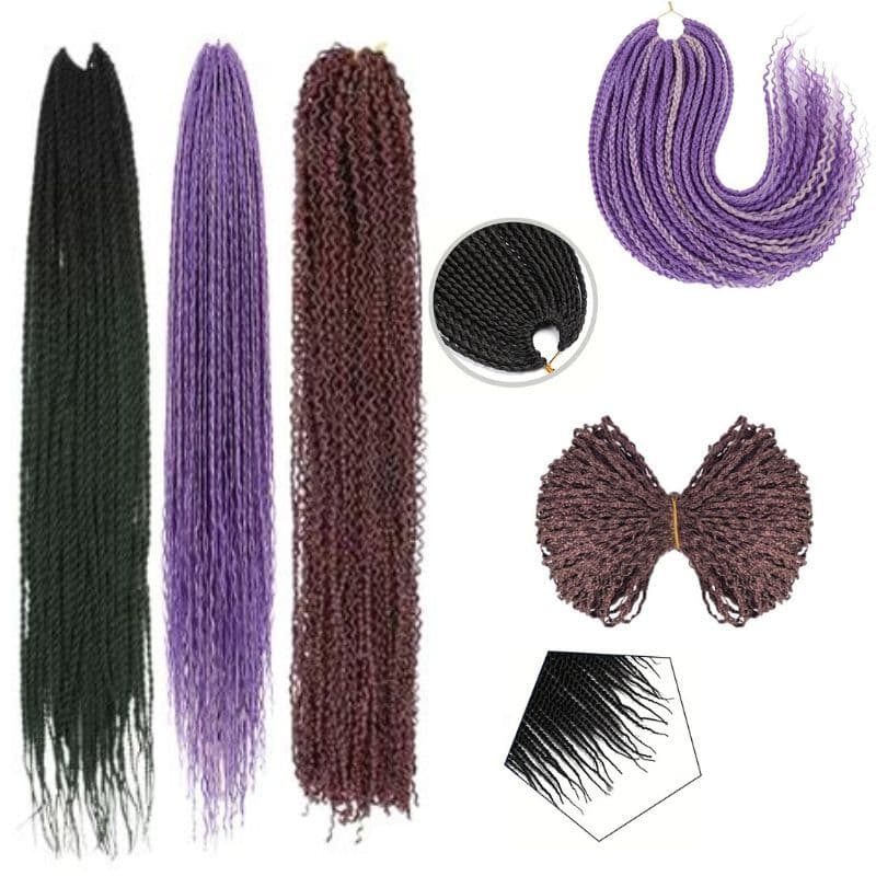 Cabelo Mega hair Aplique de Fibra Sintética Colorido para tranças Jumbo Box Nago LUM3