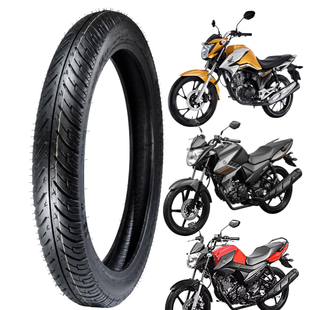 Pneu Dianteiro 80/100-18 Ceat Secura Zoom Titan Fan Start Cargo Todas  Fazer Factor  Ybr