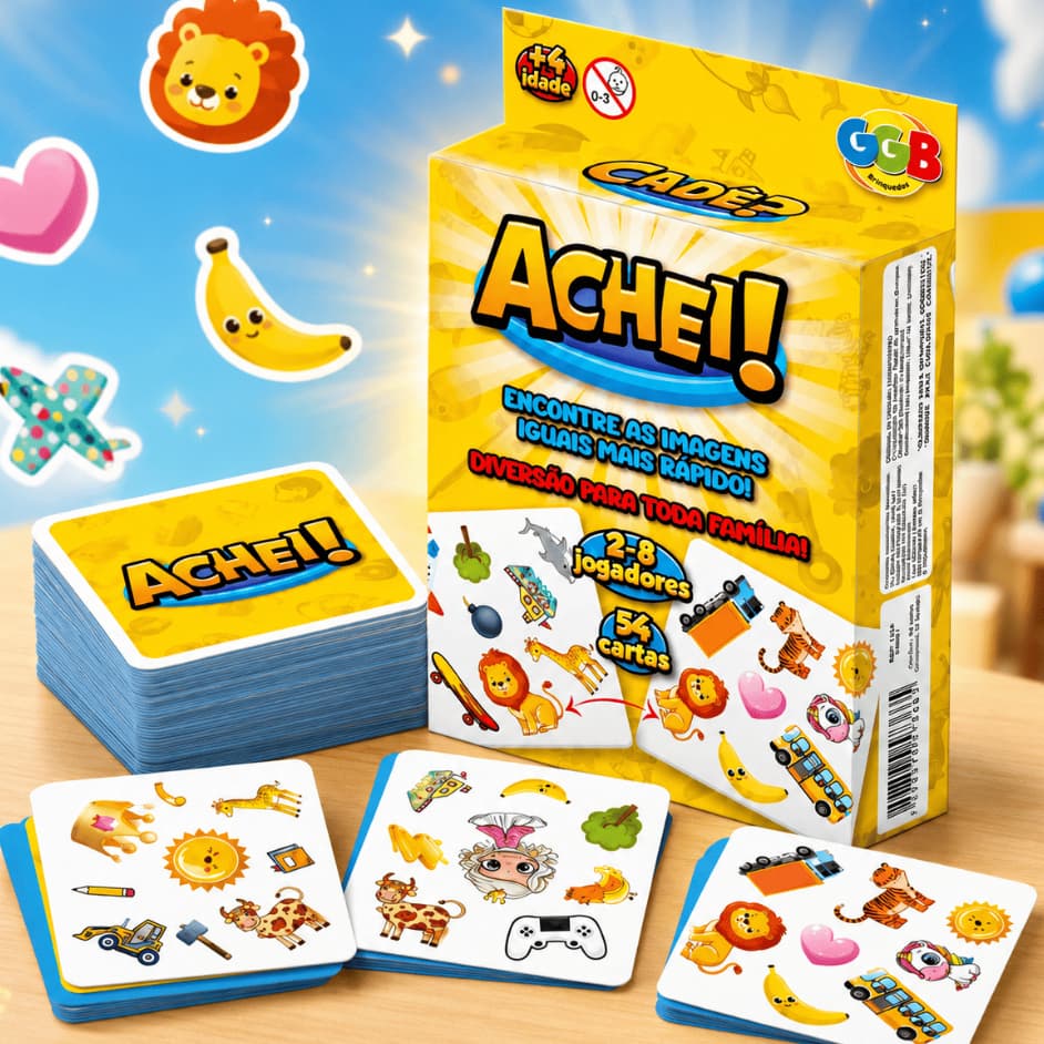 Jogo Cadê? 54 Cartas Infantil Diversão Raciocínio Lógico Família GGB