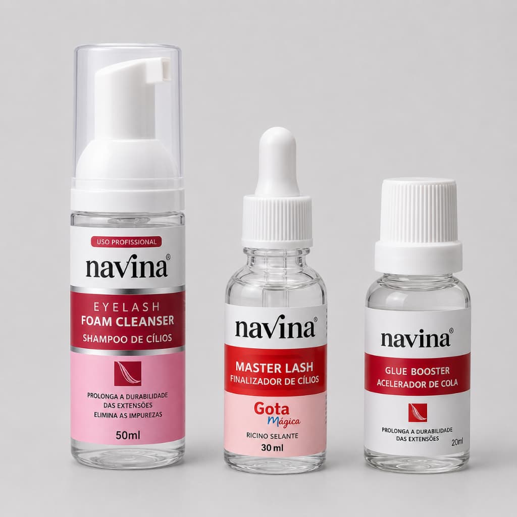 Kit Cílios Navina Shampoo Acelerador E Gota Mágica