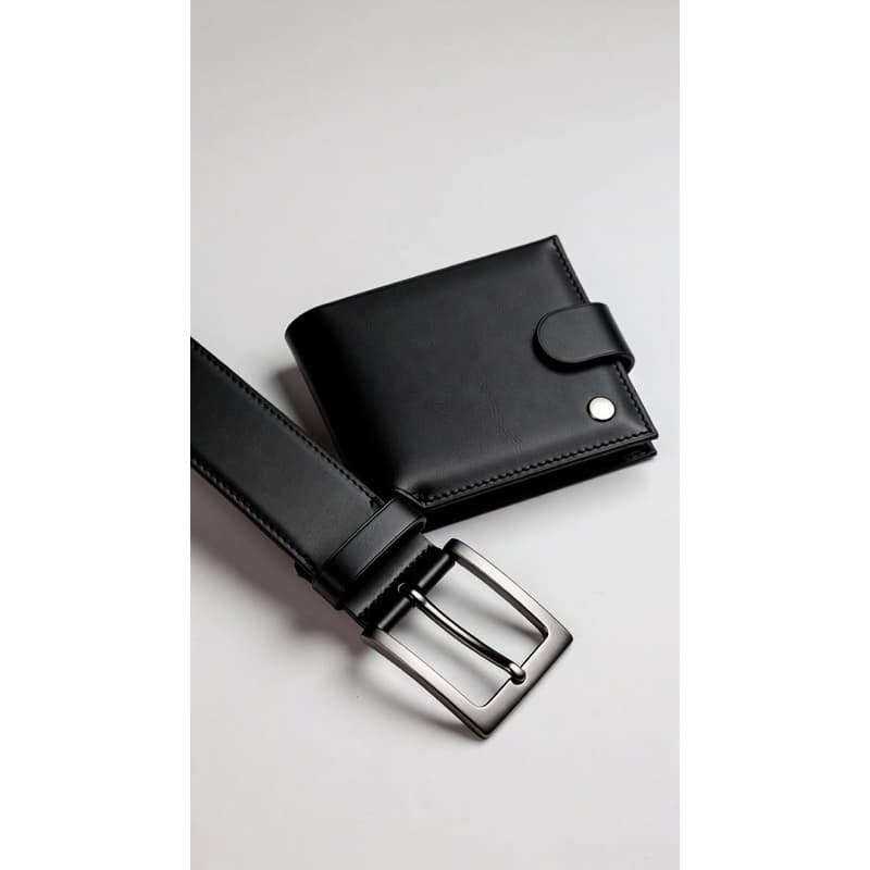 Kit Carteira Masculina Couro + Cinto Masculino 2 em 1 Dupla Face Um Ótimo Presente