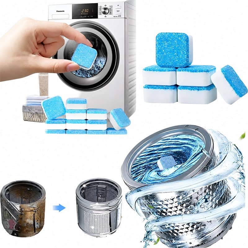 Kit Limpador Pastilha de máquina de lavar roupa, comprimido efervescente sólido para remover manchas