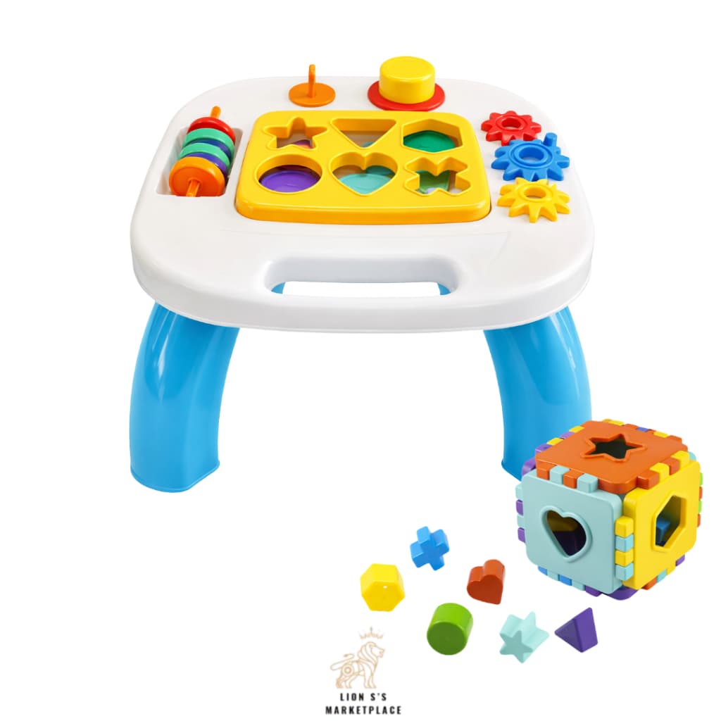 Mesa Didática Infantil Educativa Cubo Dinâmico para Desenvolvimento