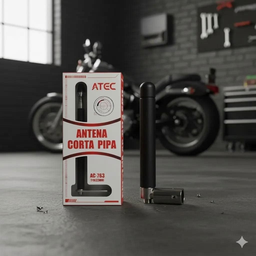 Antena Corta Pipa para Motocicleta 7/8(22MM) ATEC