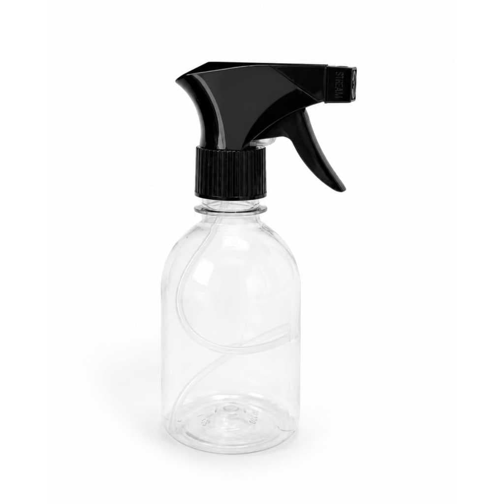 Borrifador PET 250ml Vazio com Gatilho Preto Multiuso Spray