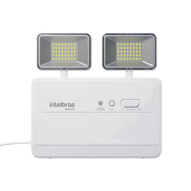 Bloco de Iluminação de Emergência Parede Intelbras BLA 600 600 Lumens LED Autônomo Bivolt Original