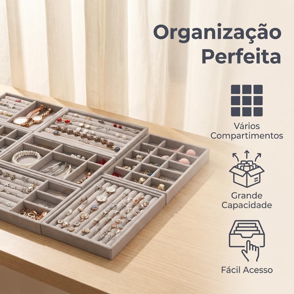 Armazenamento Separado Anti-Emaranhar Joias